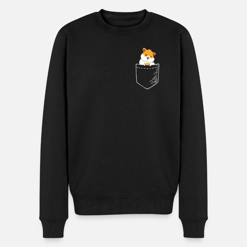 Hamster - Männer Premium Bio Pullover - Schwarz