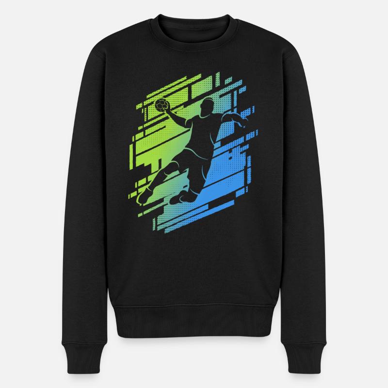 Handball Handballspieler Jungen Handballer - Männer Premium Bio Pullover - Schwarz