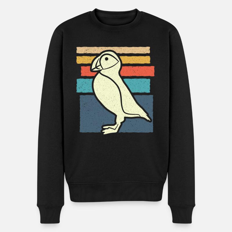 Papageitaucher Puffins Papageientaucher Puffin - Männer Premium Bio Pullover - Schwarz