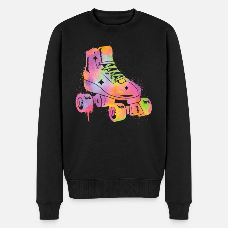 Rollschuh Roller Skating Damen Mädchen Rollschuhe - Männer Premium Bio Pullover - Schwarz