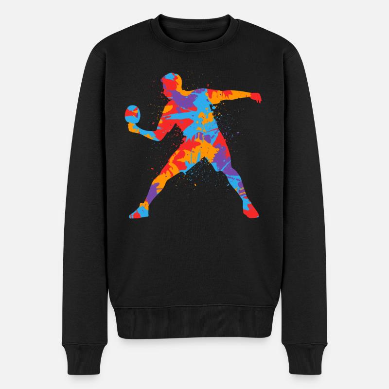 Joueurs de tennis de table Coloré Enfants Garçons Tennis de table - Pull Premium bio Homme - noir