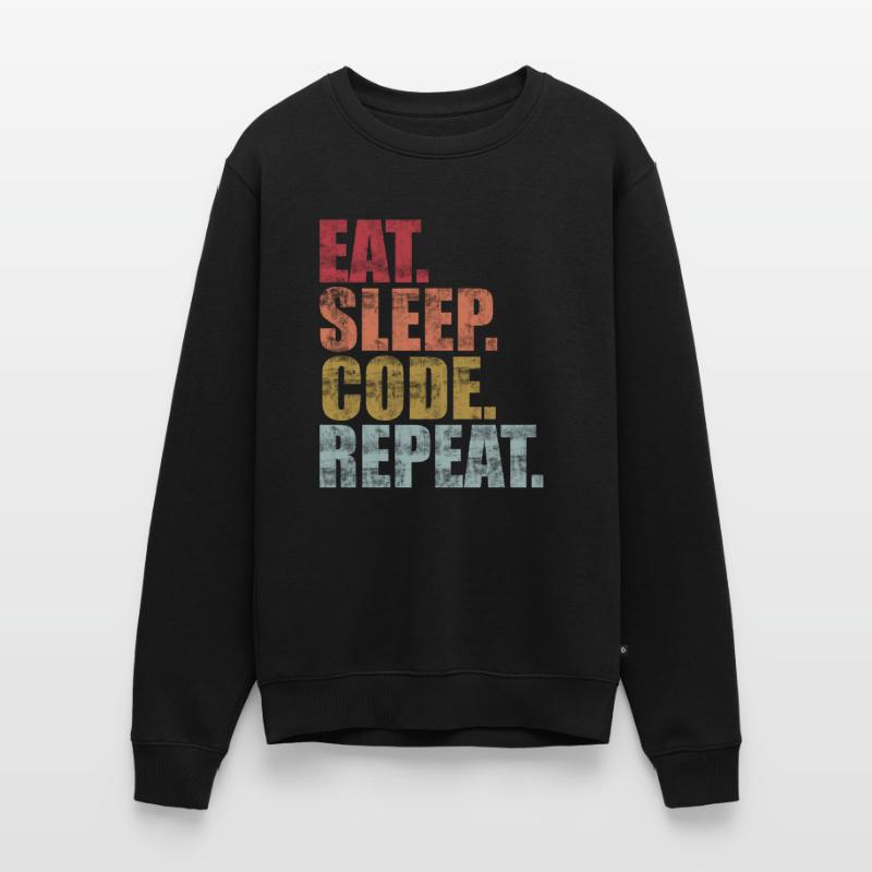 Mangez le code de sommeil répéter Pull Premium bio Homme