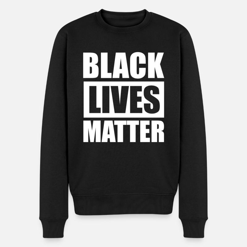 Black Lives Matter - Men's Premium Organic Jumper - black