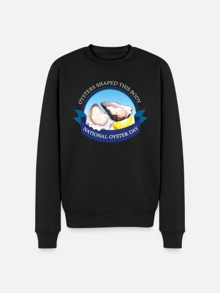 National oyster day oysters - Men's Premium Organic Jumper - black