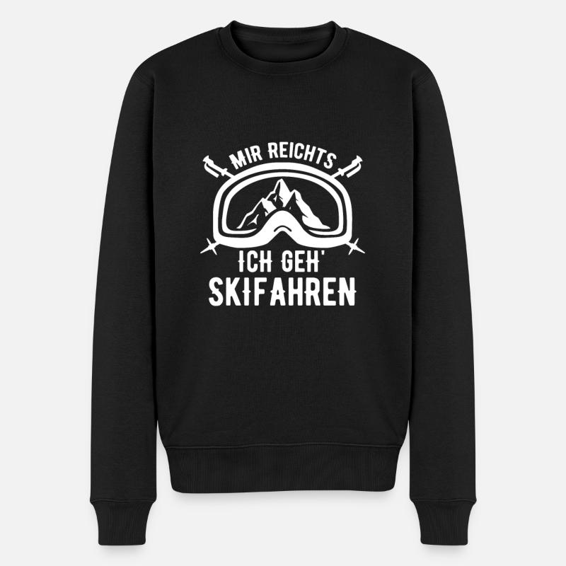 Mir reichts ich geh Skifahren Lustiges Geschenk - Männer Premium Bio Pullover - Schwarz