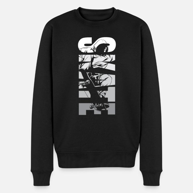 Skate Skater Skateboard - Pull Premium bio Homme - noir