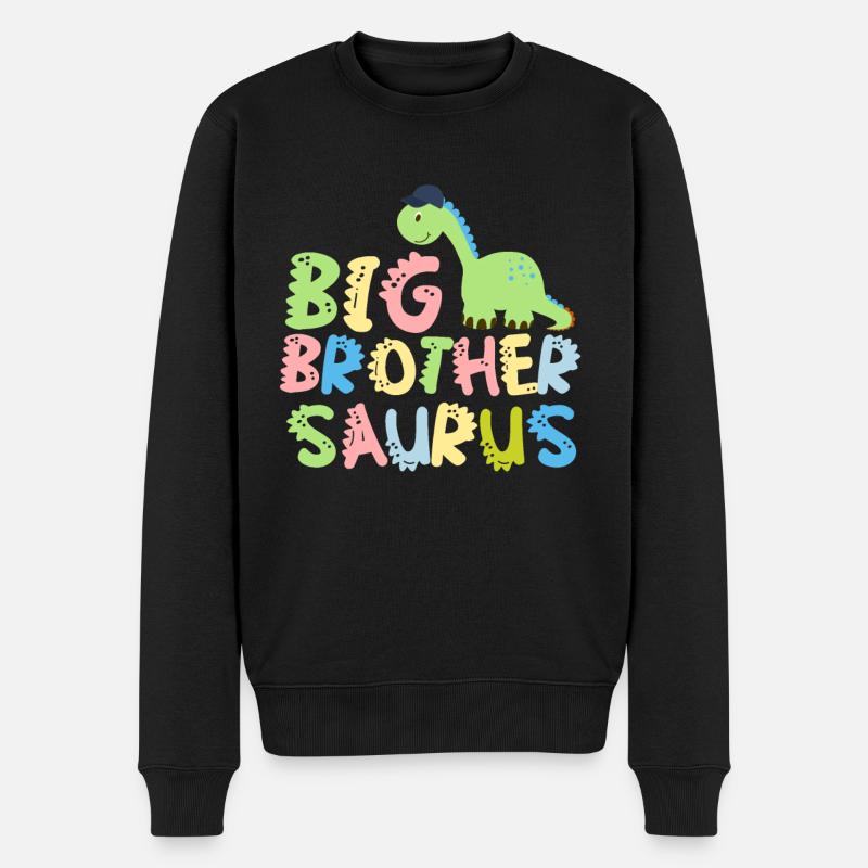 Befördert Zum großen bruder Saurus Dinosaurier - Männer Premium Bio Pullover - Schwarz