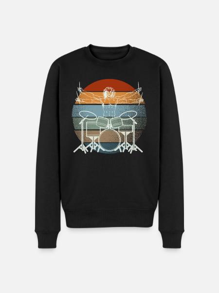 Vitruvian Drummer Drummer Legend - Men's Premium Organic Jumper - black