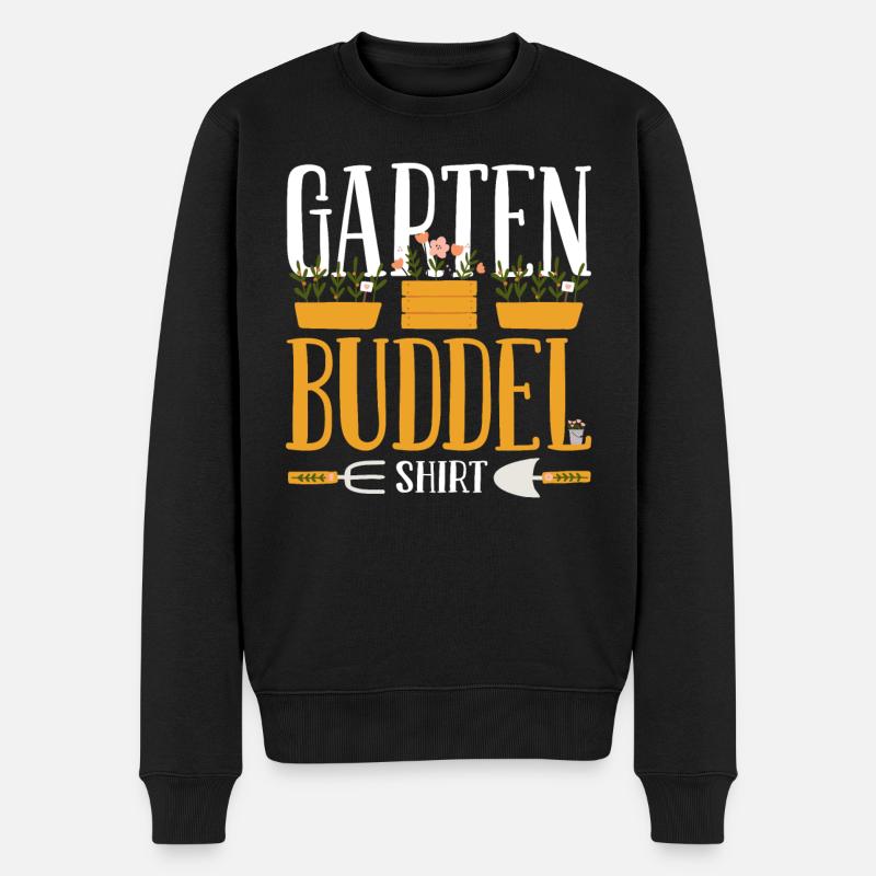 Offizielles Garten Buddelshirt - Männer Premium Bio Pullover - Schwarz