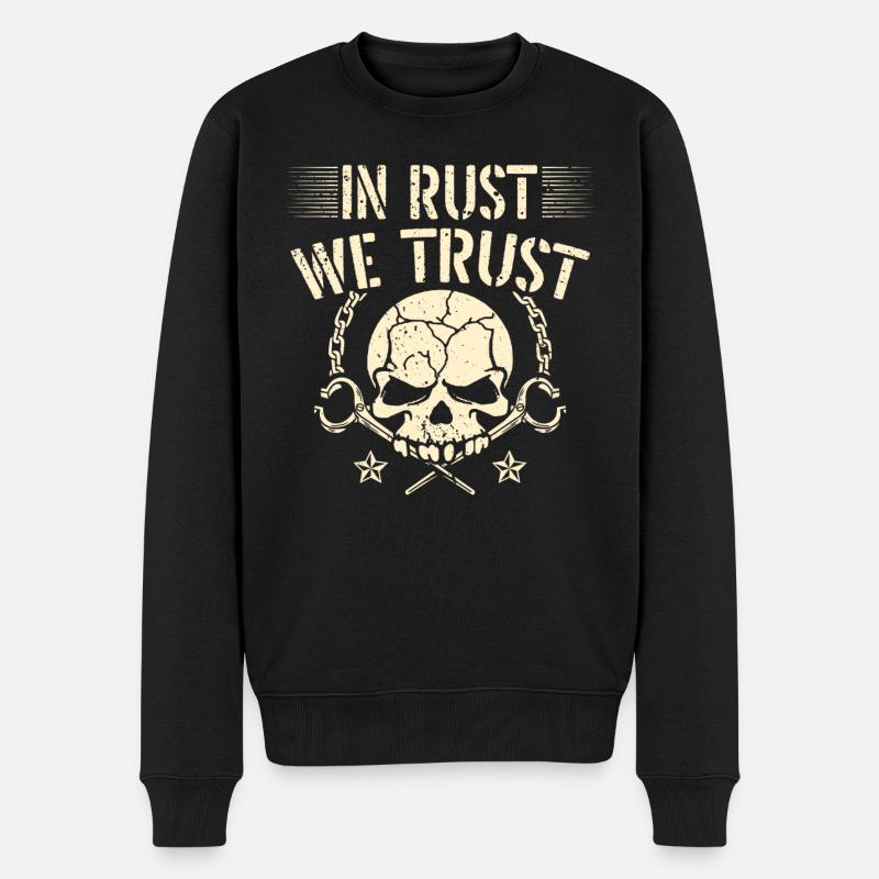 In Rust we rely on Blacksmith Bladesmith - Men's Premium Organic Jumper - black