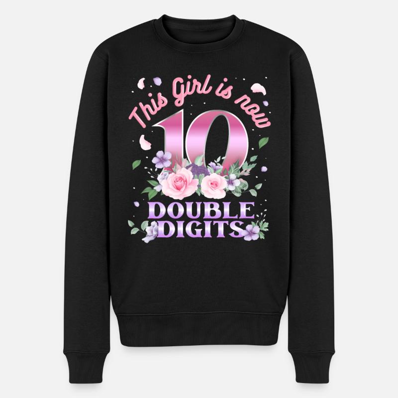 Dieses Mädchen Ist Jetzt 10 Zweistellig 10. - Männer Premium Bio Pullover - Schwarz