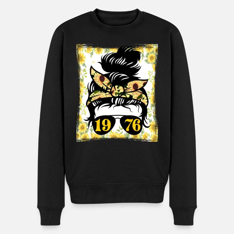 Sunflower Mama Née 1976 Anniversaire - Pull Premium bio Homme - noir