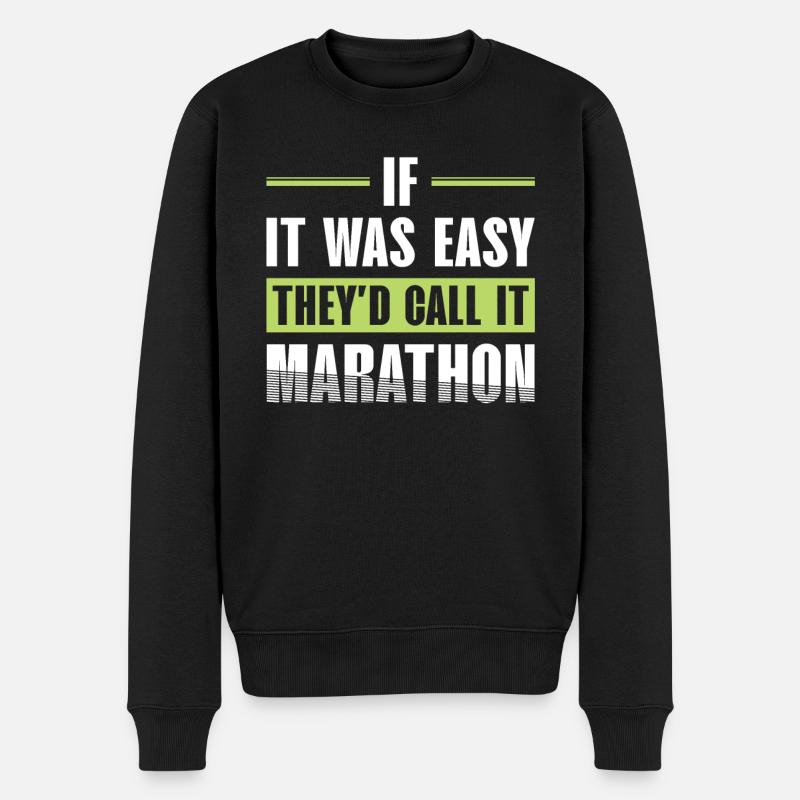 Xxxx Läufer-marathon-bekleidung - Männer Premium Bio Pullover - Schwarz