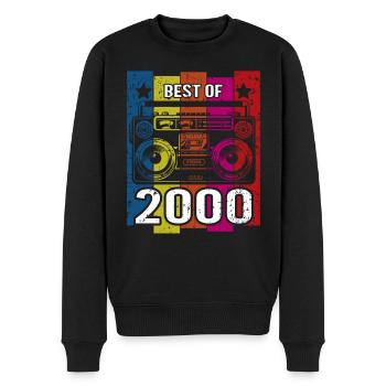 Best Of 2000 Stereo Radio Cassette Player - Men's Premium Organic Jumper - black - Front - Nico (187cm)
