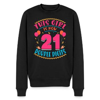 Cette fille a maintenant 21 | Thème Cupcake - Pull Premium bio Homme - noir - Devant - Nico (187cm)
