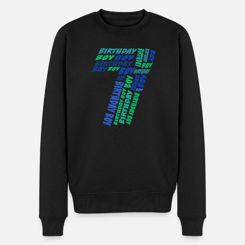 Geburtstag Junge 7. Geburtstag | Jungen - Männer Premium Bio Pullover - Schwarz