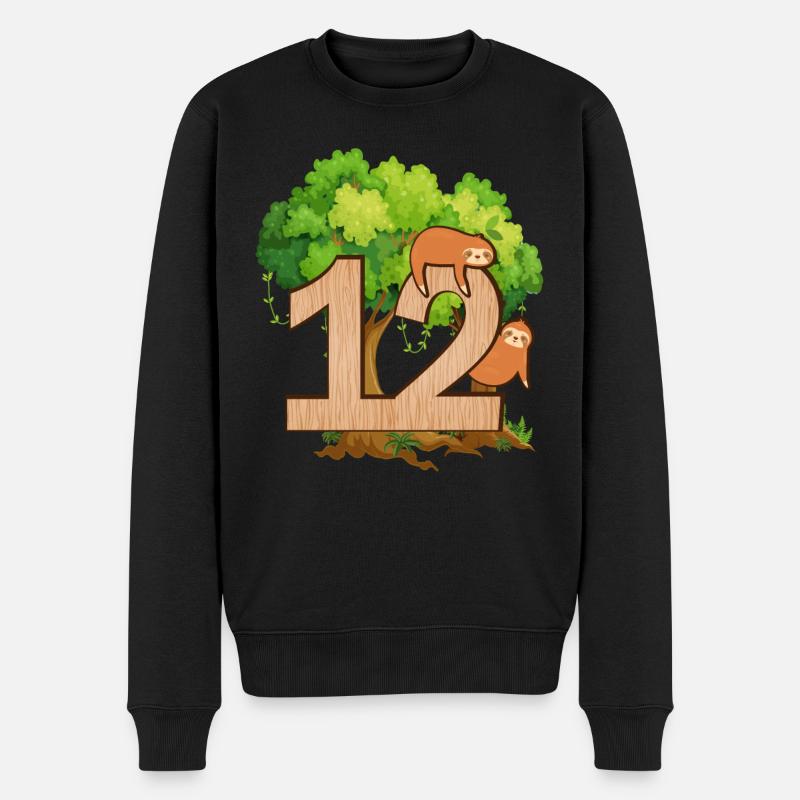 12e anniversaire | | d’anniversaire de paresseux Paresse - Pull Premium bio Homme - noir