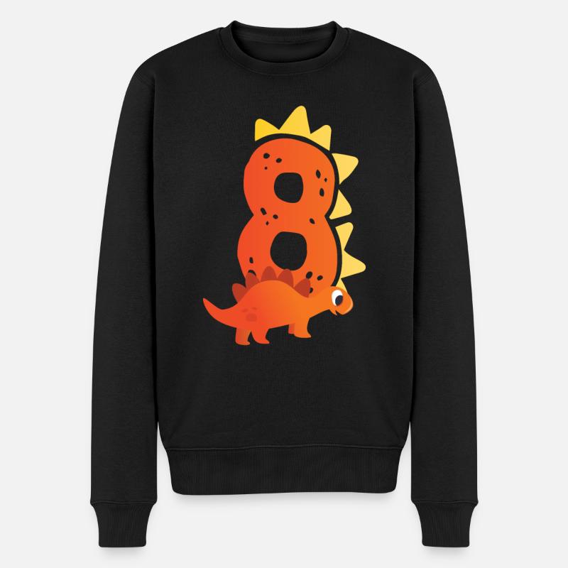 8e anniversaire | Anniversaire dinosaure | - Pull Premium bio Homme - noir