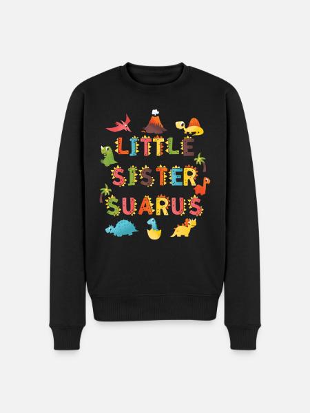 Sister Saurus | Dinosaur Birthday | - Men's Premium Organic Jumper - black