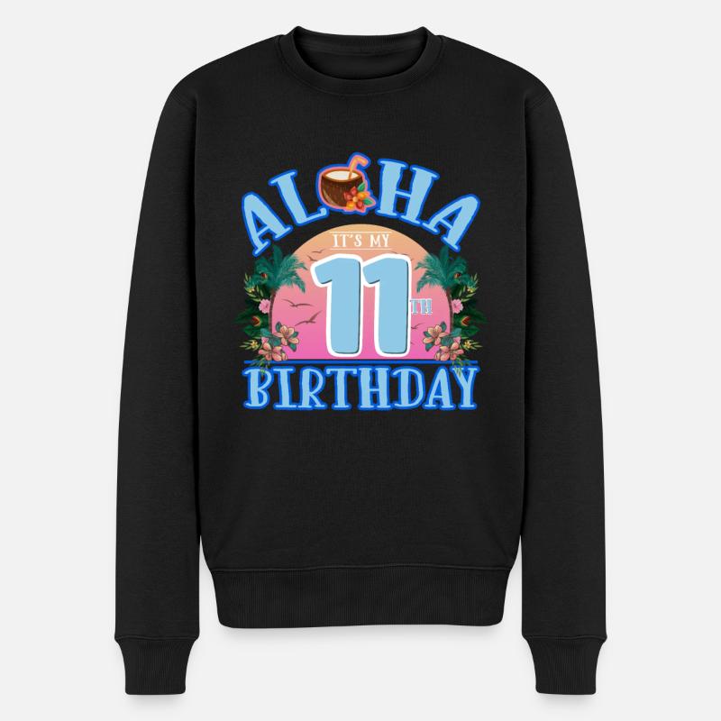 Aloha C’est mon 11ème anniversaire Noix de - Pull Premium bio Homme - noir