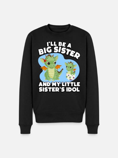 Jeg skal være storesøster og idolet - Økologisk premium-sweatshirt til mænd - sort