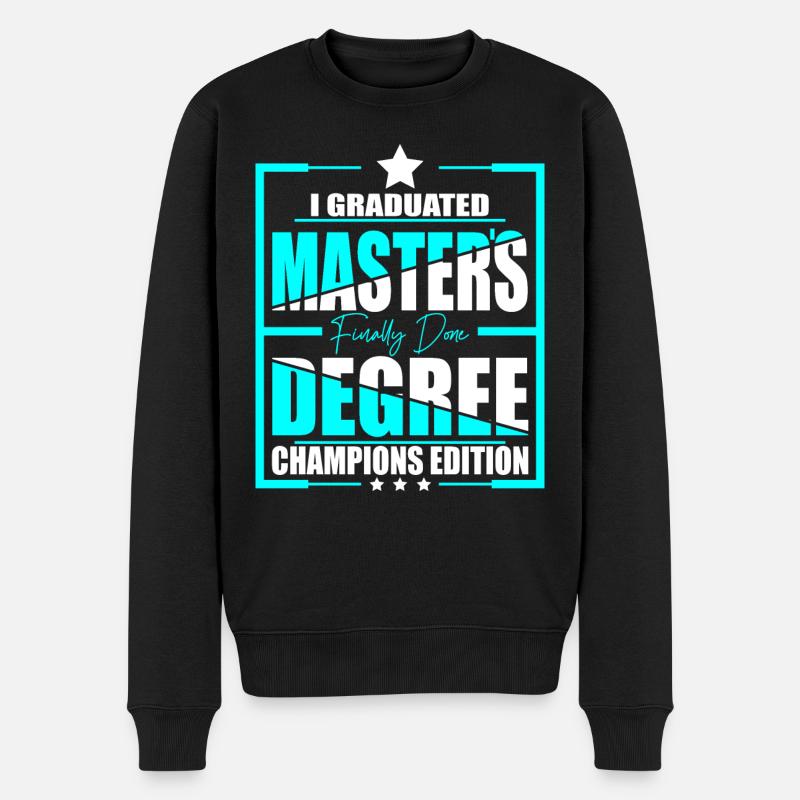 Master`s Degree - Männer Premium Bio Pullover - Schwarz