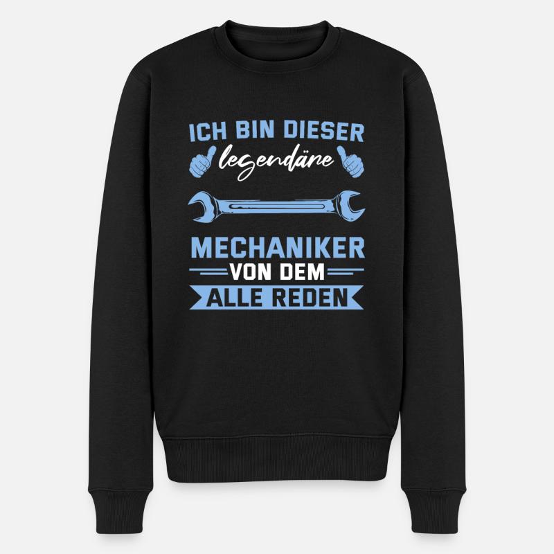 Kfz Mechatroniker Schrauber Legendärer Mechaniker - Männer Premium Bio Pullover - Schwarz