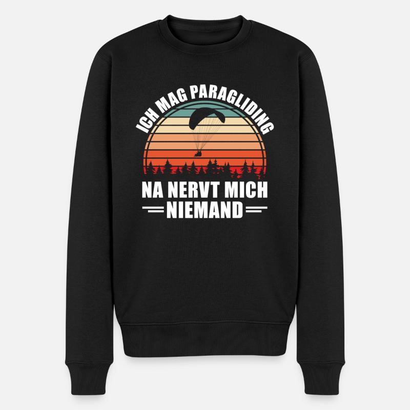 Paragliding Da nervt niemand Gleitschirmfliegen - Männer Premium Bio Pullover - Schwarz