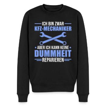 Autoschrauber Humor Kfz Mechaniker Geschenk - Männer Premium Bio Pullover - Schwarz - Vorne - Nico (187cm)