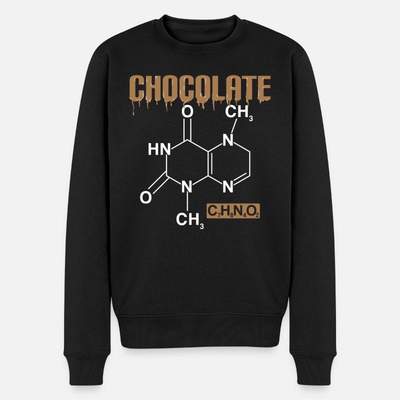 Schokoladen Formel - Schokolade Geschenk - Männer Premium Bio Pullover - Schwarz