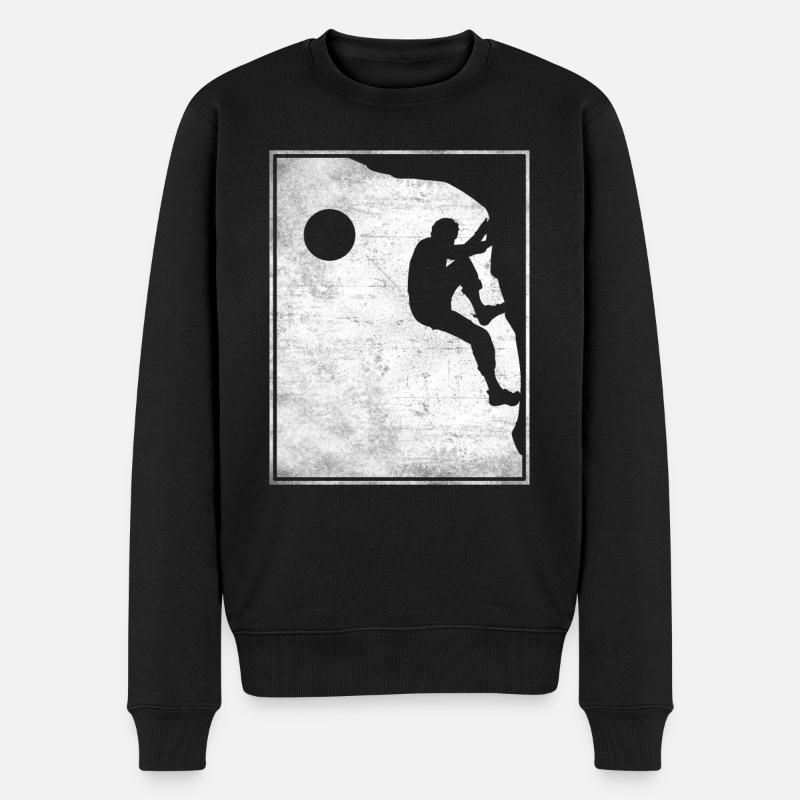 Escalade de bloc Alpinistes - Pull Premium bio Homme - noir