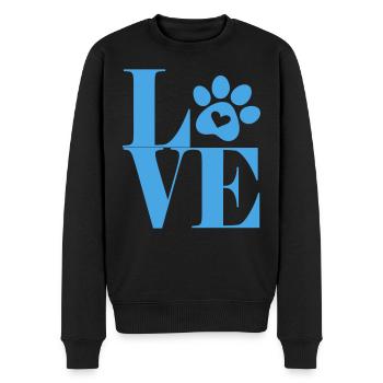 Hundeliebe - Männer Premium Bio Pullover - Schwarz - Vorne - Nico (187cm)