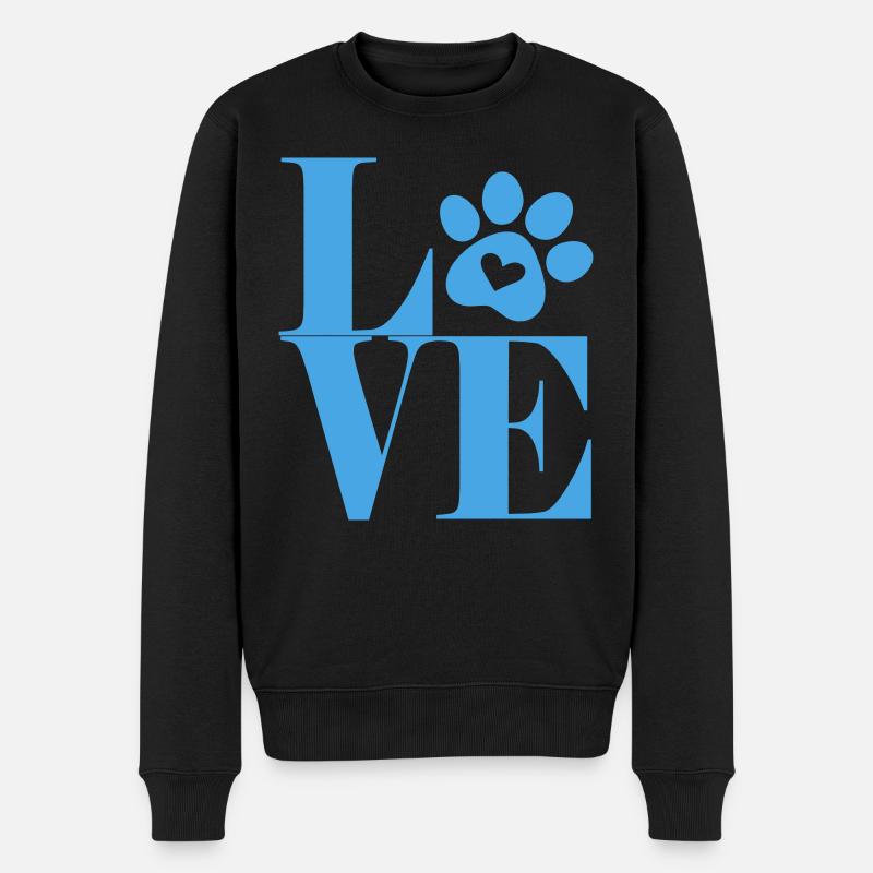 Amour des chiens - Pull Premium bio Homme - noir