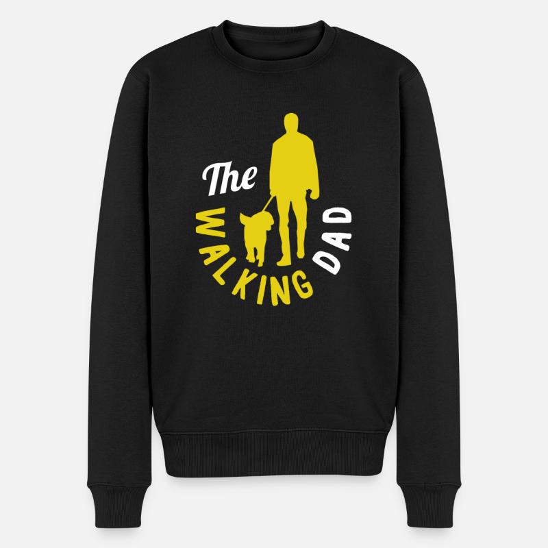 The walking dad - Männer Premium Bio Pullover - Schwarz