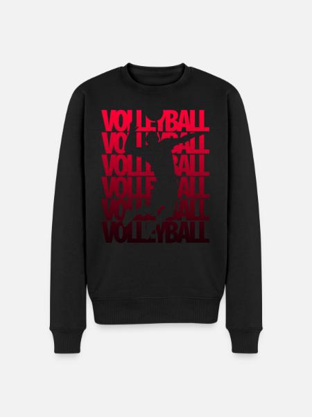 Volleyball - Männer Premium Bio Pullover - Schwarz