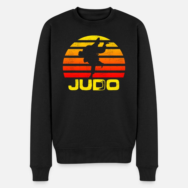 Vintage Judo - Pull Premium bio Homme - noir