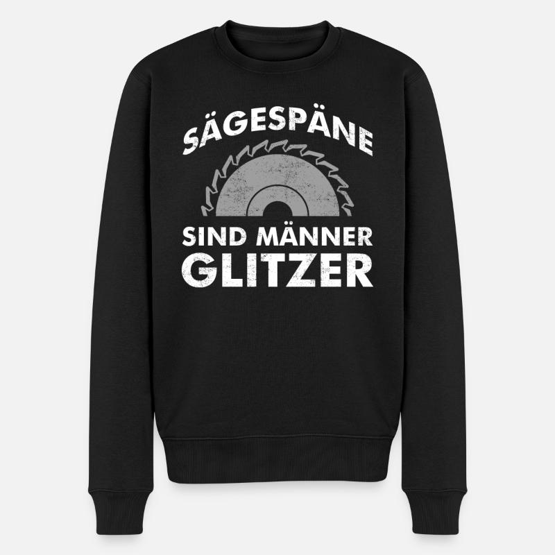 Sägespäne sind Männer Glitzer - Männer Premium Bio Pullover - Schwarz