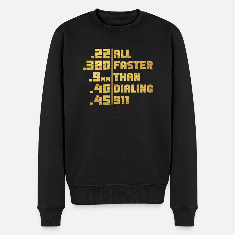 All Faster Than Dialing - Männer Premium Bio Pullover - Schwarz