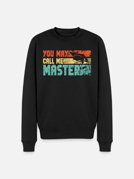 Call Me Master Graduation School College Degree - Ekologiczna męska bluza Premium - czarny