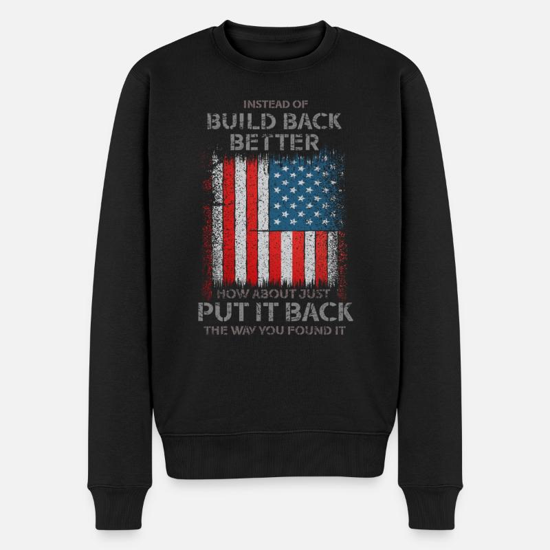 Au lieu de reconstruire - Pull Premium bio Homme - noir