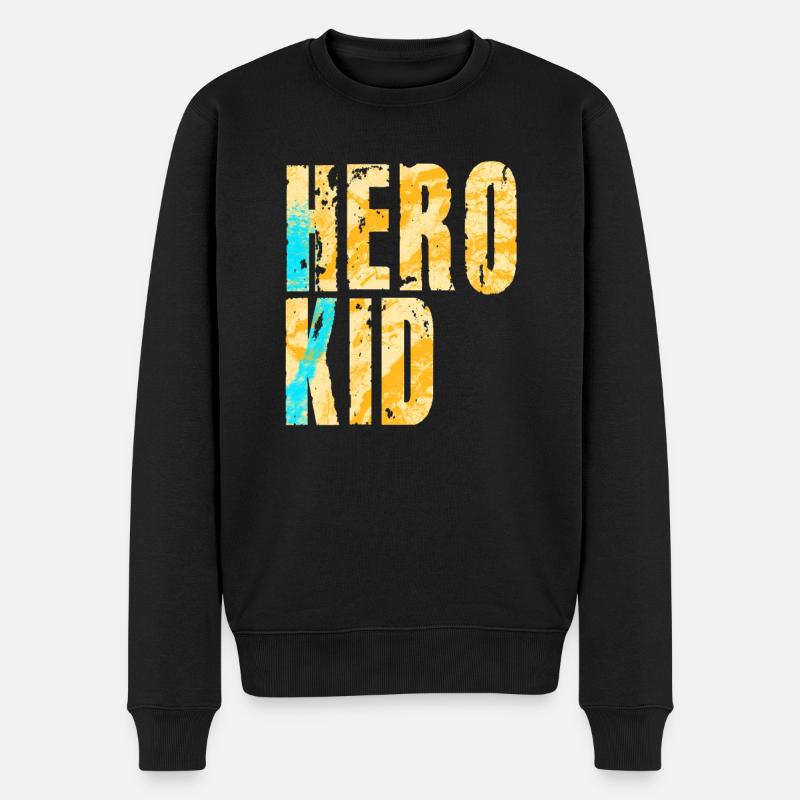 Héros Kid - Pull Premium bio Homme - noir