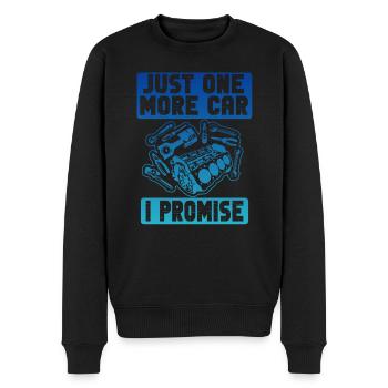 Just One More Car Part I Promise - Men's Premium Organic Jumper - black - Front - Nico (187cm)