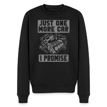 Just One More Car Part I Promise - Men's Premium Organic Jumper - black - Front - Nico (187cm)