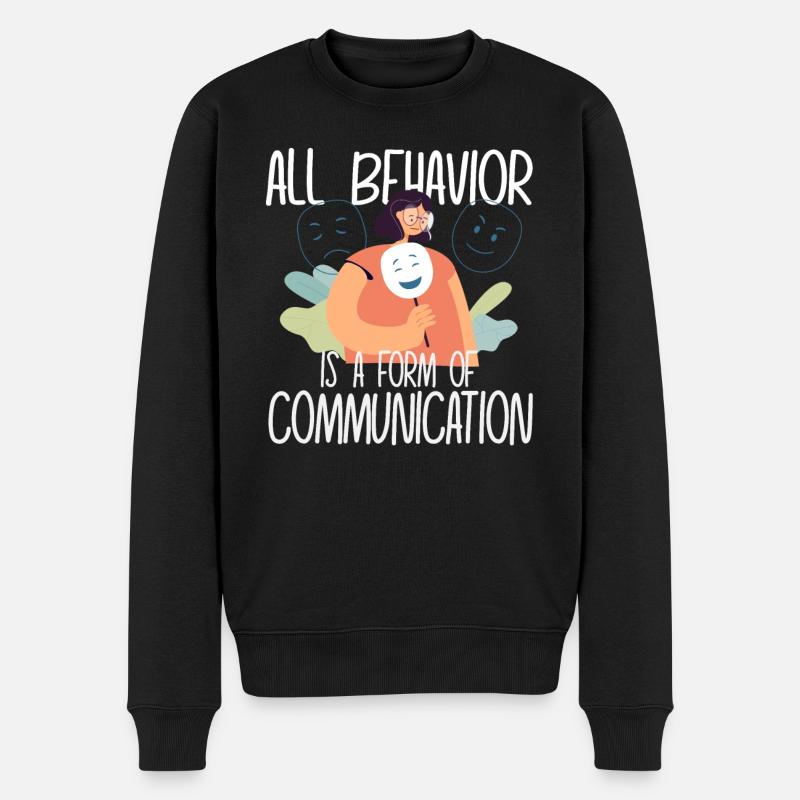 Tout comportement est une forme de communication - Pull Premium bio Homme - noir