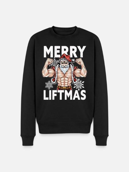 Merry Liftmas - Entraînement de gymnastique de noël pour culturistes - Pull Premium bio Homme - noir