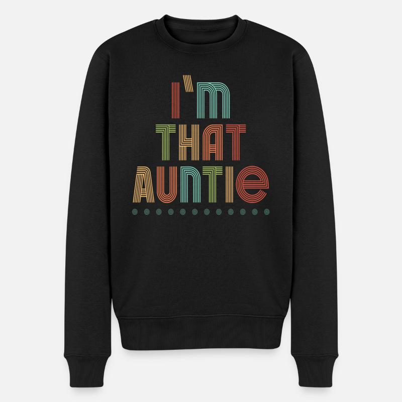 I am That Auntie - Männer Premium Bio Pullover - Schwarz