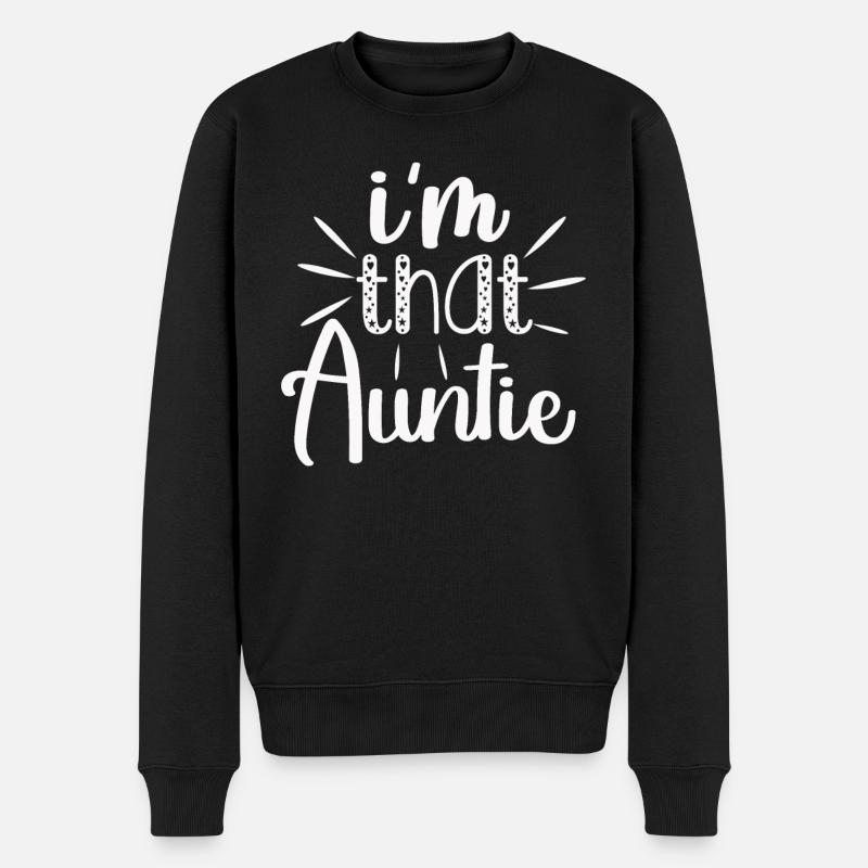 I am That Auntie - Männer Premium Bio Pullover - Schwarz
