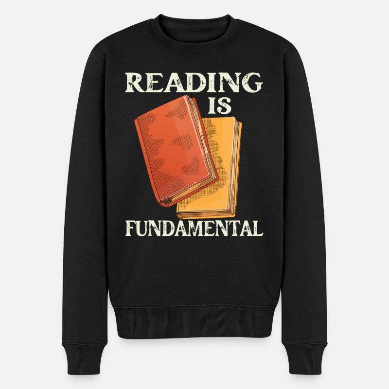 La lecture est fondamentale - Pull Premium bio Homme - noir