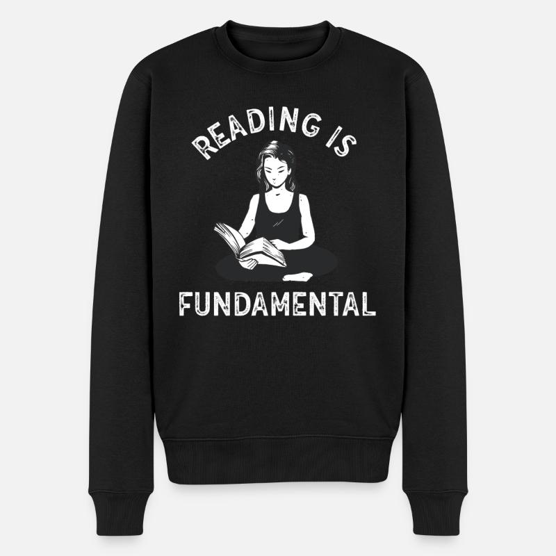 La lecture est fondamentale - Pull Premium bio Homme - noir
