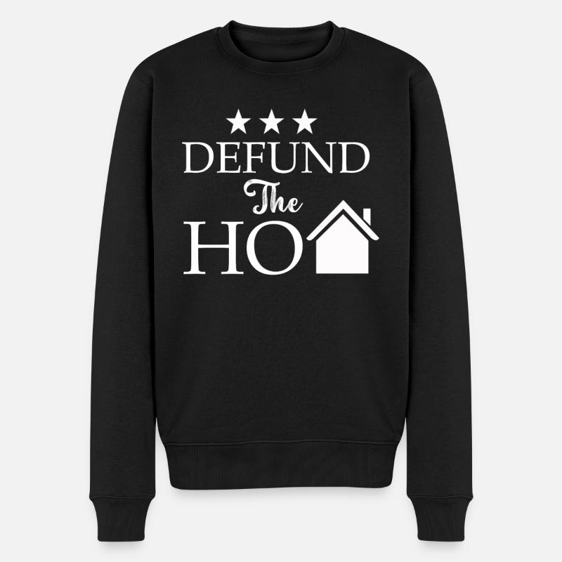 Defund The HOA - Männer Premium Bio Pullover - Schwarz